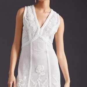 Not So Serious by Pallavi Mohan Deep V Flower Beaded Mini Dress